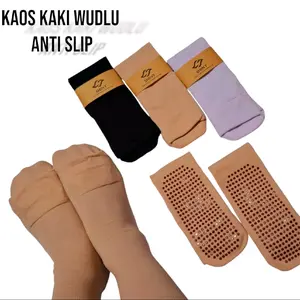 Kaos Kaki Wudu Anti Slip Muslimah Nylon Spandek Premium - polos
