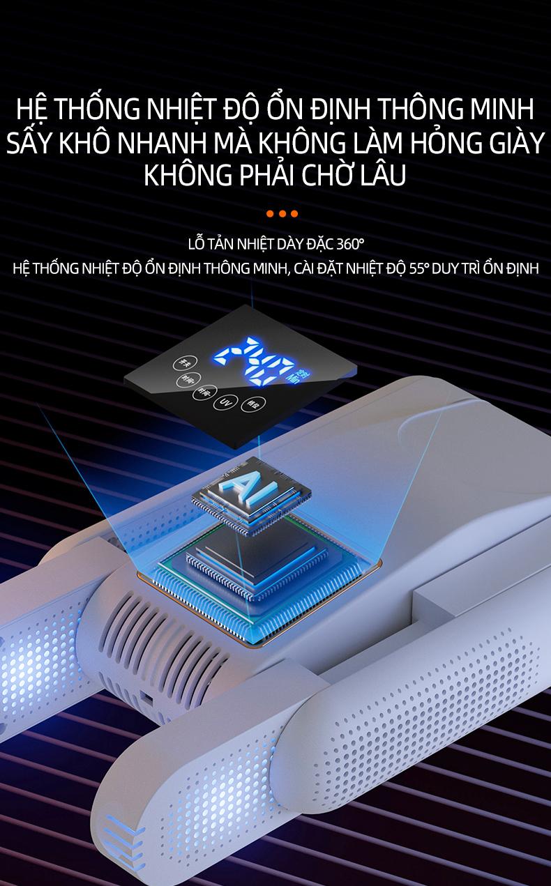 Product Introduction of Máy Sấy Giày, Mẫu Mới, Điều Khiển Nhiệt Độ Thông Minh, Máy Sấy Giày Giá Đôi, Nhỏ Gọn Và Cầm Tay, Làm Khô Nhanh, Màn Hình Cảm Ứng LED, Loại Bỏ Vi Khuẩn Và Mùi Hôi, TAJASON maysay giay 5