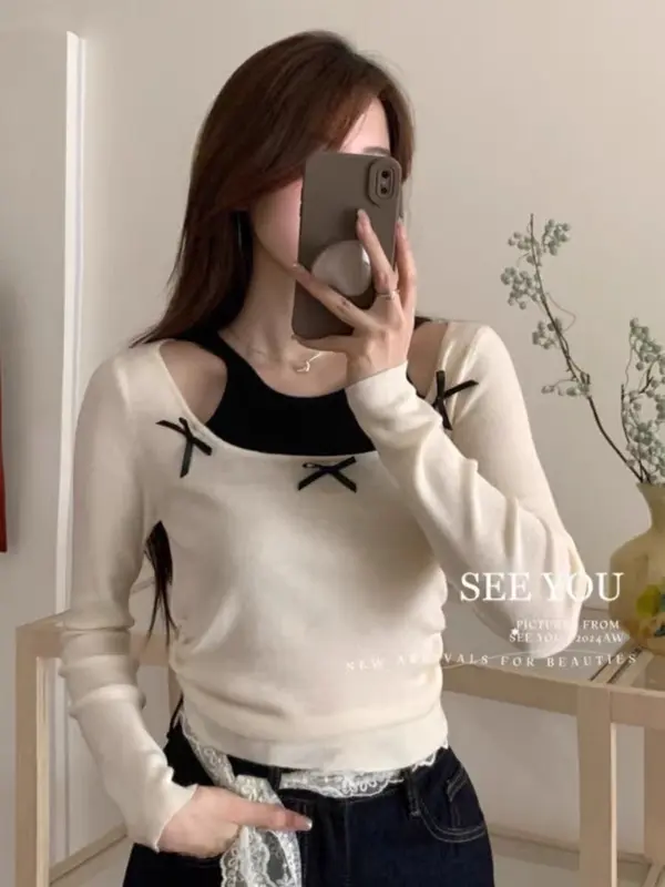 [PREMIUM]Berynette 0335 - Korean Knit Top - Baju Rajut Wanita Lengan Panjang - Long Sleeve Knitwear Atasan maroon 5