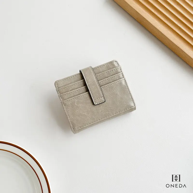 Oneda Liora Dompet Lipat Kartu Pria Wanita #W211 Pink Uang 6
