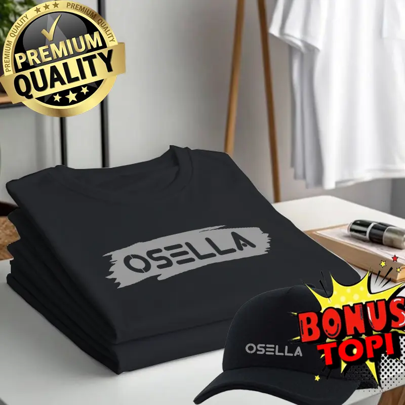 BELI BAJU GRATIS TOPI...!!! Kaos Distro Cowok Lengan pendek Logo Osella sobek silver | Kaos Pria Dan Wanita Premium | Kaos Oblong  Casual  Cowok Santai Tulisan Sablon Keren Bahan Lembut Katun Combed Kain Nyaman