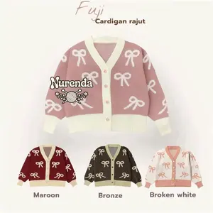Cardigan Fuji Korea Style Baju Anak Perempuan Sweater Rajut Couple Fashion Cantik