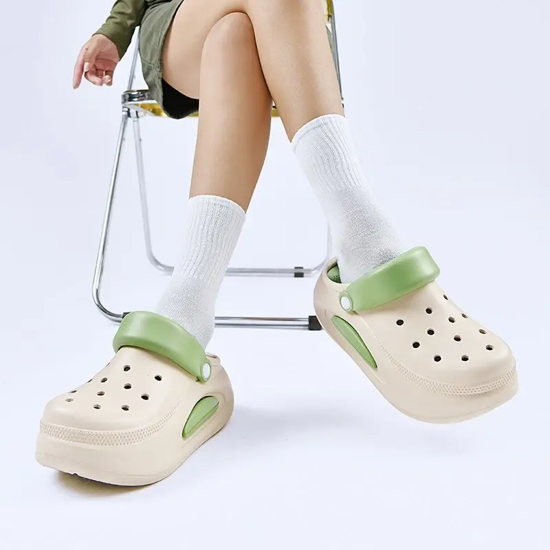 UMINIY Sandal Baim Kodok Wanita Sendal Slip On Sepatu Anti-slip Fuji Sandal Wedges Platform EVA 8