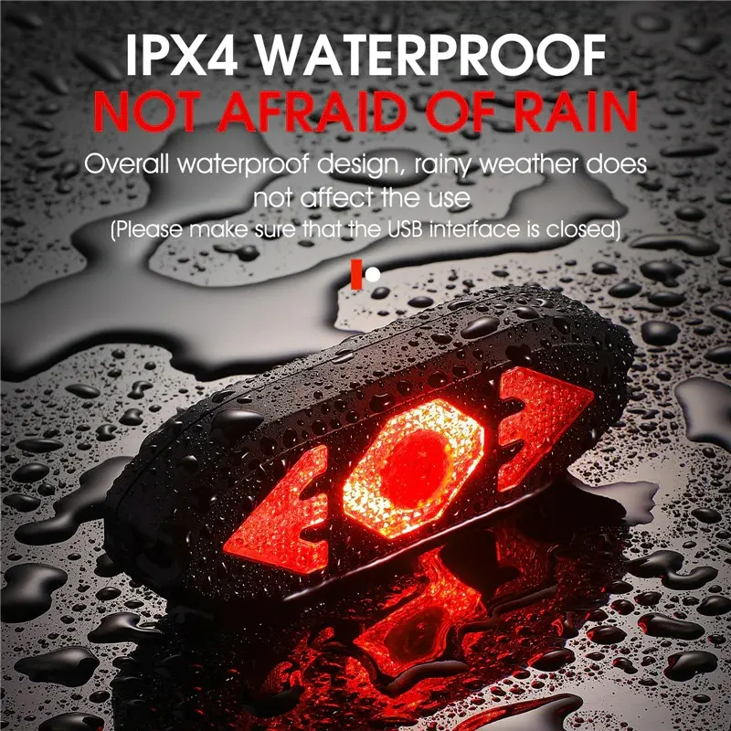 West Biking Lampu Sein Sepeda USB Wireless Tanpa Kabel Waterproof Outdoor Stang 5