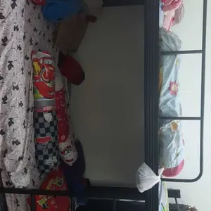 JF-Tempat Tidur Susun Besi untuk Rumah, Tempat Tidur Anak Asrama Perguruan Tinggi, Meja Kabinet Besi Kasur Furniture