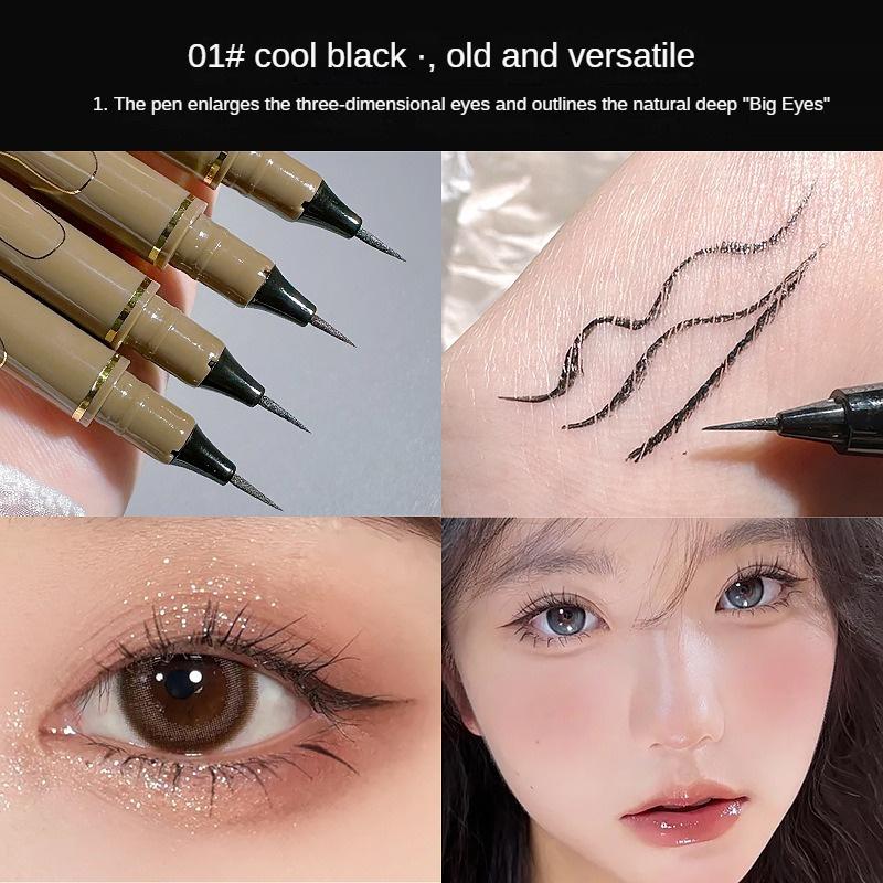 MKING PRETTY-Bút Kẻ Mắt Dạng Lỏng, Bút Tằm Nằm, Lâu Trôi, Không Thấm Nước, Khô Nhanh, Màu Đen, Nâu, Chống Nhòe, Trang Điểm Mắt 5