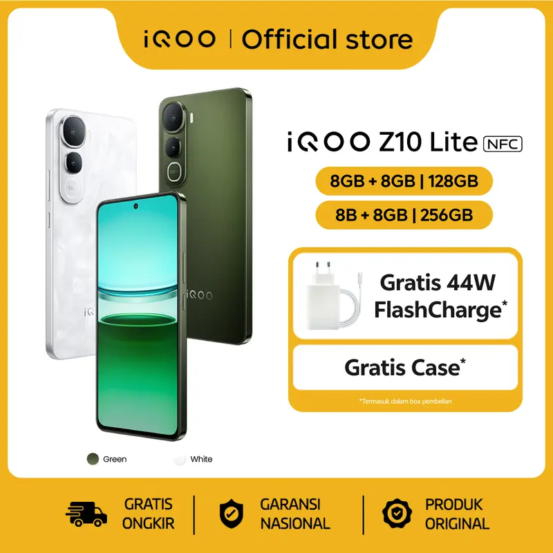 [Online Exclusive] vivo iQOO Z10 Lite , 120Hz FLAT AMOLED, 6000mAh 44W Bypass Charging, Snapdragon 685, IP68+69, 50MP Sony IMX + NFC