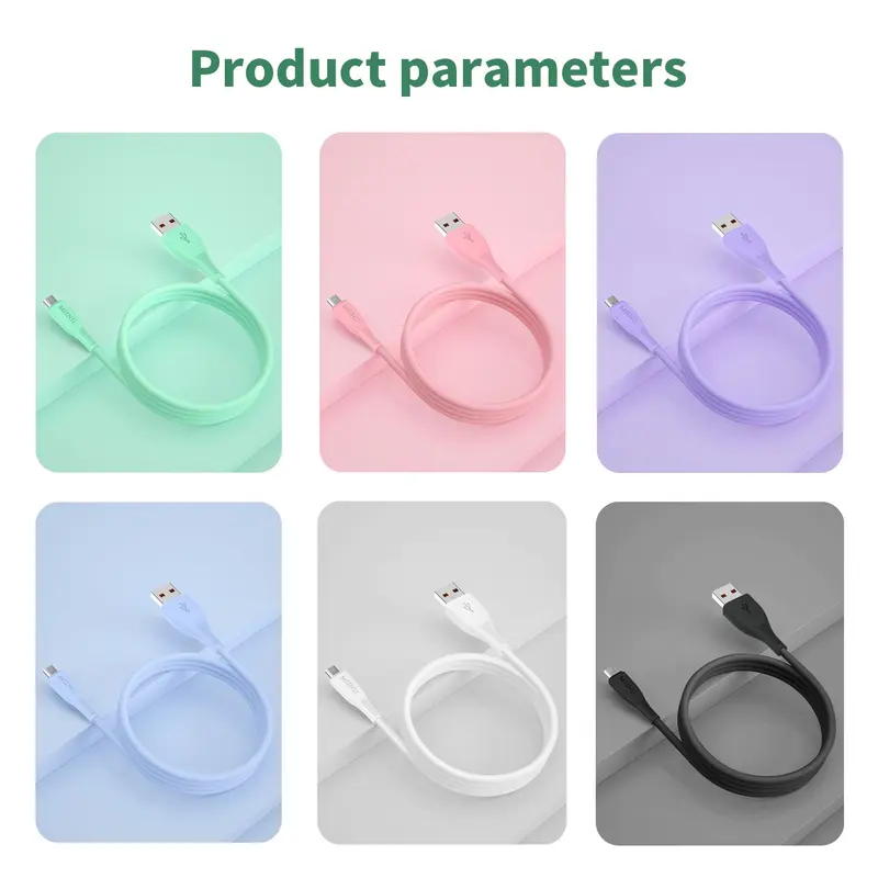 MIINII Kabel data KM-11 Macaron Quick Charge 3A Micro / Type-C Fast Charging 1