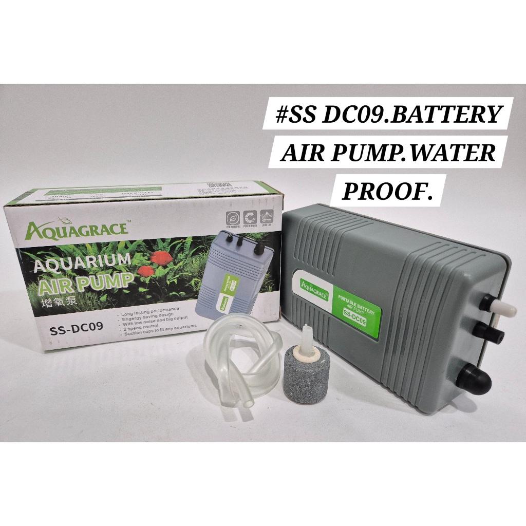 SS-DC09 Portable Battery Air Pump Water Resistant Aquarium Fish Fishing Pancing Ikan Akuarium Pam Udara Bateri AquaGrace