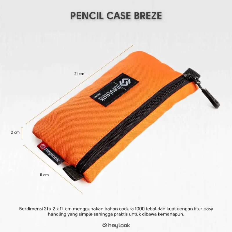 HEYLOOK Tempat Pensil BREZE Kotak Pensil Pencil Case Kostak Anak Atk Sekolah Kuliah Kantor Kerja ALat Tulis Stationery Black 1