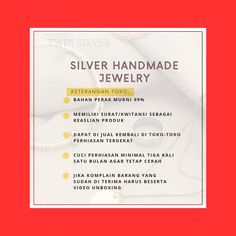 cincin perak murni handmade pemakaian dewasa perhiasan perak murni buatan tangan kreatif lokal cincin simpel 3