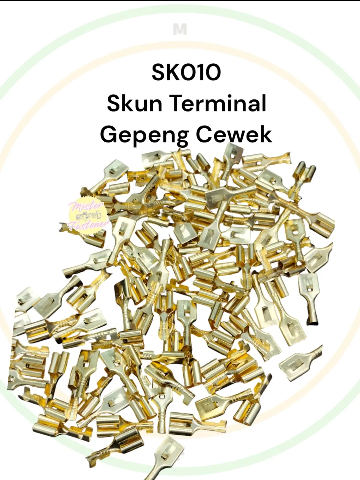 100 Pcs Skun Terminal Sekun Kabel Femal Gepeng Cewek