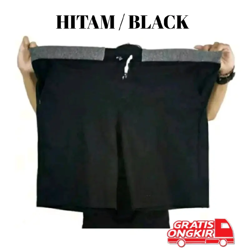 Celana Pendek Chinos Bigzise XL-4XL  Muat BB sampai 120Kg Cowok Distro Katun Casual Tebal Nyaman Santai Hitam Shorts Pria Dewasa Surfing Panjang Twill Modest Big & Tall big & tall S Cargo Combed 5