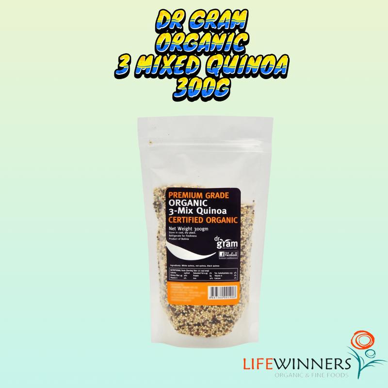 Dr Gram | Gluten-free |Rich in fiber |High protein  | Organic 3 mixed Quinoa 300g 0