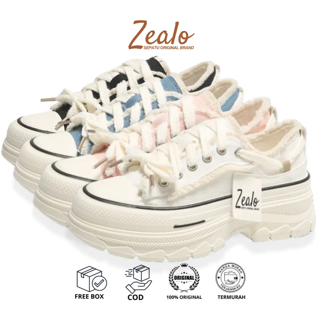 Zealo.Shoes 327 Jennie Sepatu Sneakers Wanita Casual Shoes Fashion Sport Karet Premium Quality Kasual Cewek Olahraga
