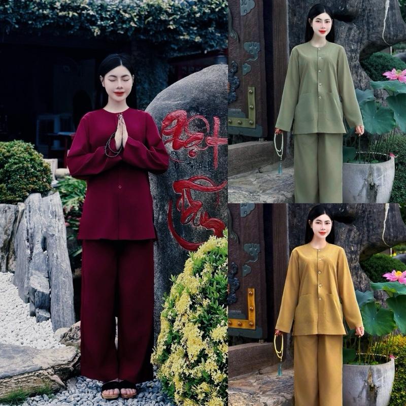   Có bigsize  Pháp phục BÀ BA 2 TÚI ÁO nam nữ lụa nhật nhuyễn cao cấp mềm mịn RẤT MÁT - PHOM TO RỘNG  tặng chuỗi vòng tay ngẫu nhiên  