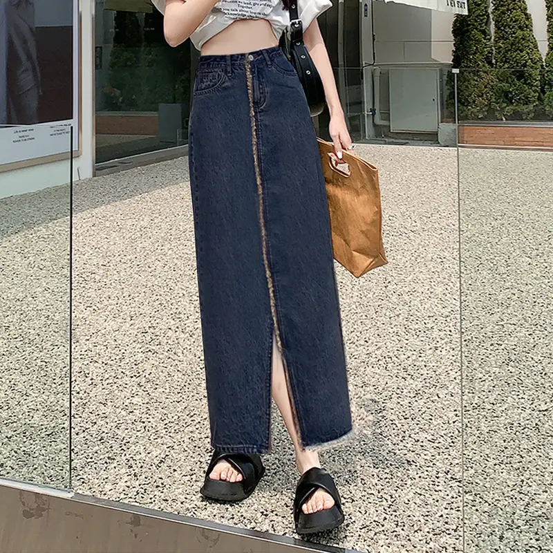 Ootd Rok Wanita Casual Irregular Korea Fashion Mewah Maxi Skirt 7