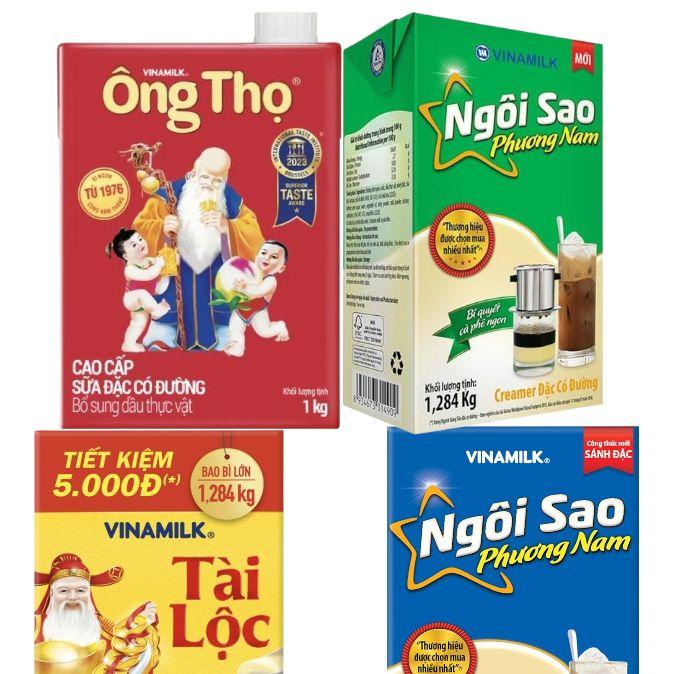Sữa đặc Vinamilk có đường Ông Thọ Ngôi sao phương nam loại 1kg 1,2kg