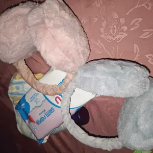 pelindung penutup telinga bayi balita earmuff bulu bulat polos anak remaja dewasa kids bisa dilipat dan di adjust EMF12