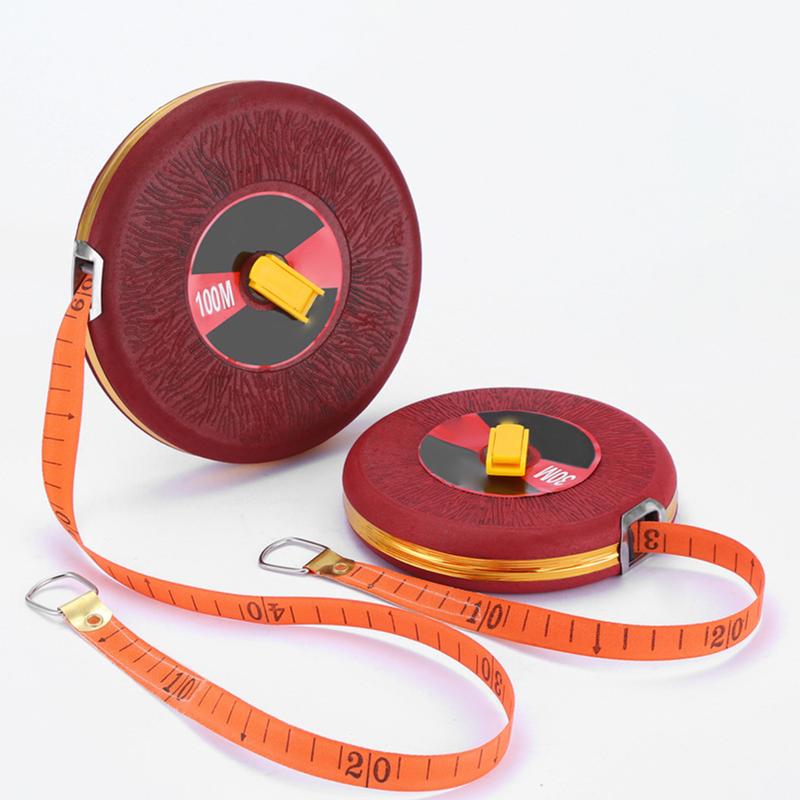 Thước dây sợi thủy tinh, dài 10-100M, hai mặt, mét xây dựng và thước đo, hệ mét