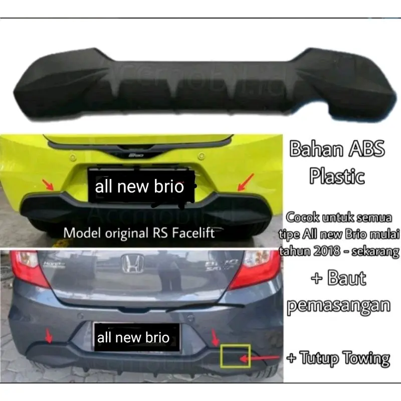 Diffuser brio rs / body kit belakang All Brio 2023 2004 /difuser brio  Car