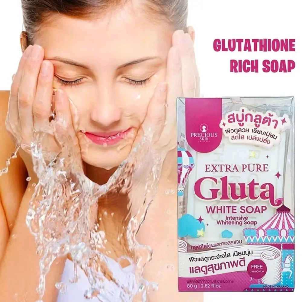 gluta glutathione pure soap Love, Maggie | Extra White by Precious Skin Thailand Product Overview: A brightening and cleansing soap infused with Pure Glutathione White Soap for