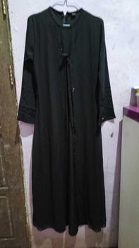 Product Review of ABAYA NAZIRA FULL HITAM  mote swarosky Hitam Polos terbaru 2024 Mutiara Muslim Wanita Bordir Ceruty from E**a a** 1