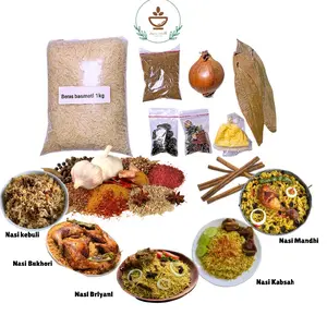 paket hemat 1kg/500gr beras basmati bumbu kebuli, mandhi, kabsah, briyani, bukhori dan kabsah plus beras basmati 1kg dan 500gr
