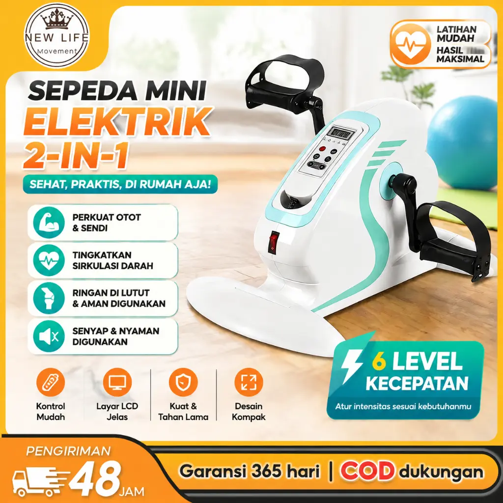Mini Electric Exercise Bike /Mini Bike/Sepeda Terapi Statis/COD/GARANSI 1 TAHUN