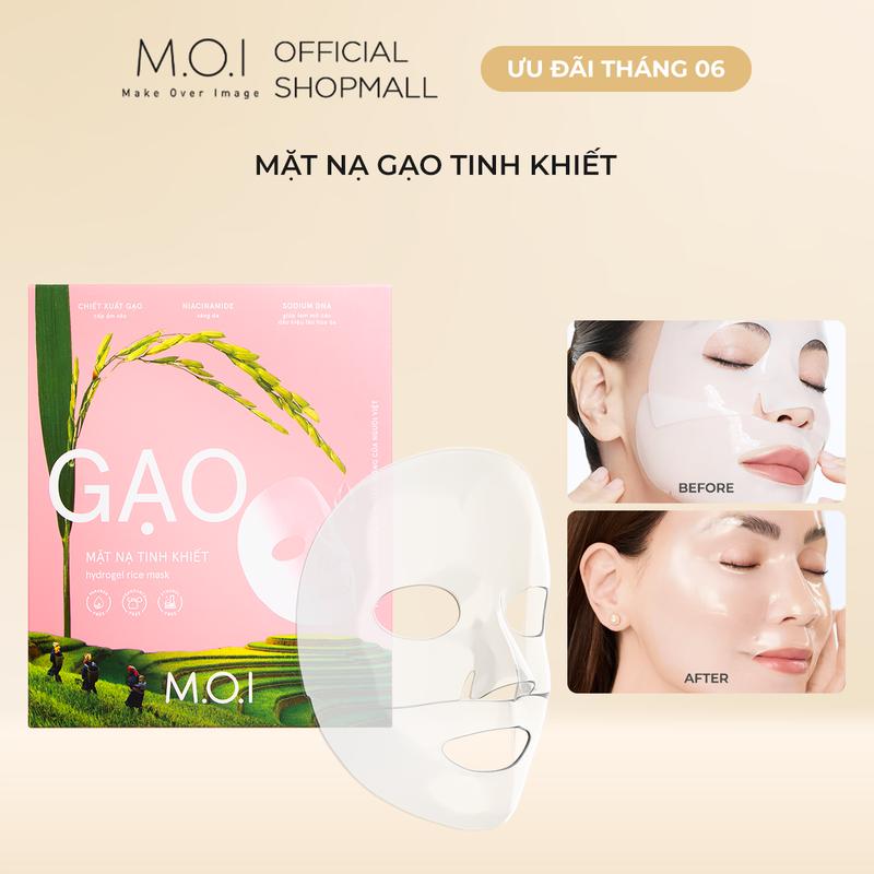 Mặt nạ gạo sáng da M.O.I Hydrogel Rice Mask 32g