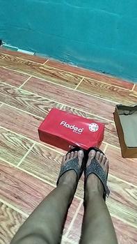 Product Review of Sandal Wedges Wanita Kekinian/ Sandal Wedges Wanita Model Jepit Manik-Manik Terbaru from t**4 0