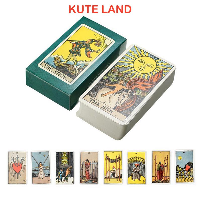 Bài Tarot Rider Smith Waite 78 lá cán màng giấy dày dặn link hướng dẫn tiếng việt và đá thanh tẩy