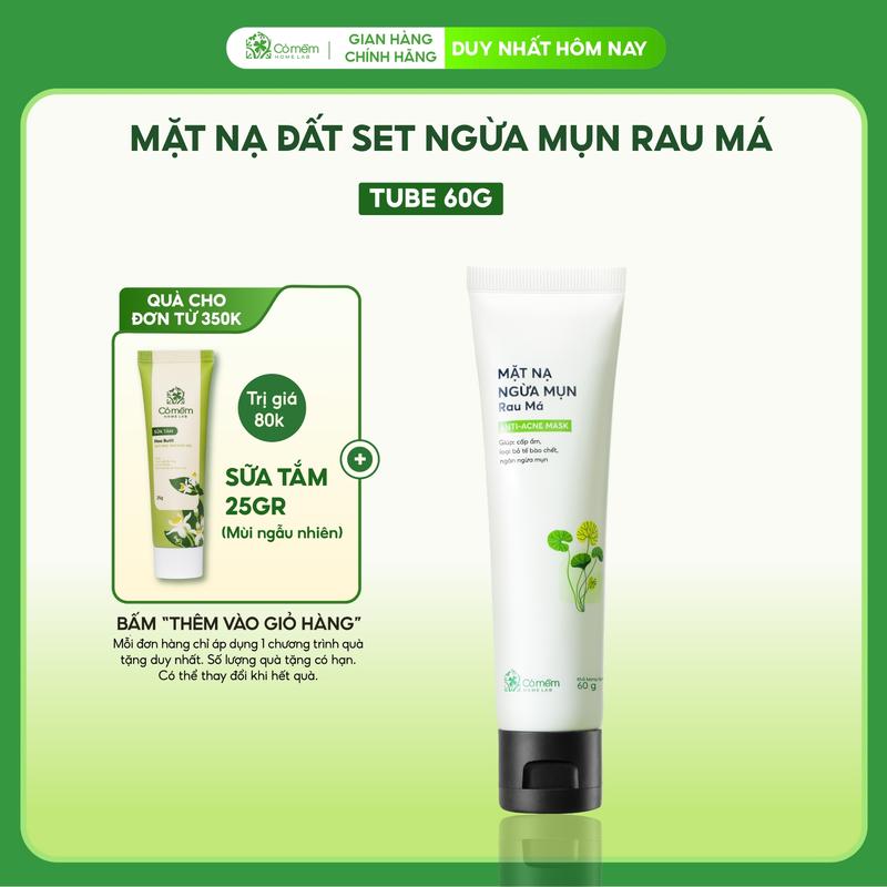 Mặt Nạ Đất Sét Dạng Tuýp Ngừa Mụn Cấp Ẩm Phục Hồi Cỏ Mềm 60g
