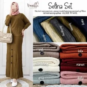 SELINA SET Polos Muslim Wanita Setelan 0