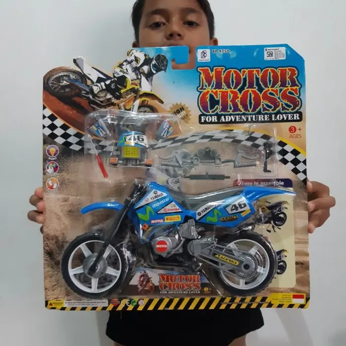Mainan Moto Cross Rakit Besar - Miniatur Motor Trail Anak Laki Cowok 1