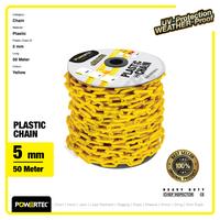Gambar Rantai Plastik PVC 5mm x 50m Plastic Chain POWERTEC - Kuning dari powertec id Kota Administrasi Jakarta Pusat 2 Tokopedia