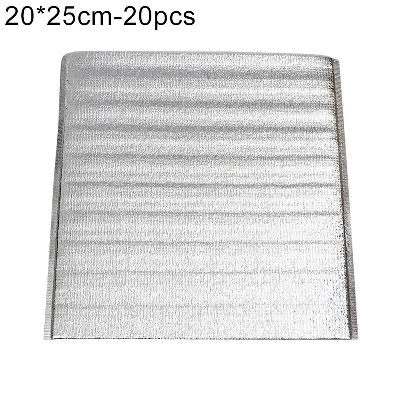 Túi Ăn Trưa, Cách Nhiệt, Giấy Bạc Nhôm, Dùng Một Lần, 20 Chiếc, Thích Hợp Cho Giao Thức Ăn, Túi Giao Hàng 1