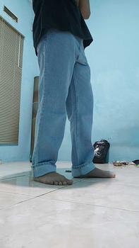 Product Review of Gizmo - Celana Jeans Reguler Bioblitz pria loose fit jumbo big keren Denim Nyaman from z**n 2
