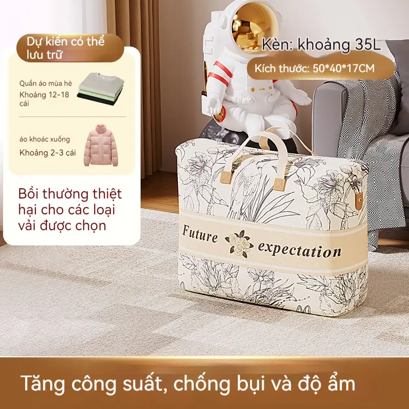 Túi Đựng Chăn Bông, Túi Đựng Đồ Gia Dụng, Dung Tích Lớn, Chống Thấm Nước Và Chống Ẩm, Thích Hợp Cho Việc Đóng Gói Di Chuyển, gọn bảo quản quần áo bền đẹp Thùng Đựng Đồ Cỡ Lớn Túi Đựng Quần Áo Chăn Màn Chống Thấm Nước Thùng Giỏ Vải Đựng Đồ Gấp Gọn Đa Năng 6