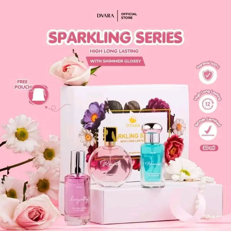 PARFUM HIGH LONG LASTING DVARA SPARKLING SERIES, DAPAT 3 PARFUM PREMIUM TAHAN LAMA 0