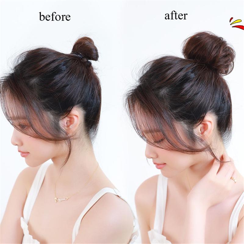 Bóng Búi Tóc Co Giãn, Lông Mịn Tự Nhiên, Dành Cho Nữ, Tóc Nối Giả, Dụng Cụ Uốn Tóc, Phụ Kiện Tóc 8