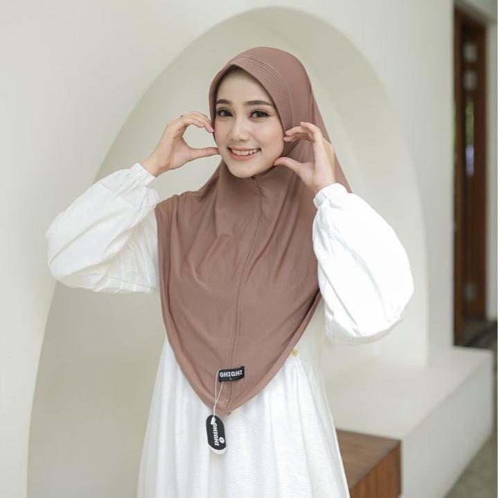 Product Introduction of At - Tasmal Daily Hijab Bergo Hamidah Size L Matt Jersey Kerudung Instan Muslim Instan 0
