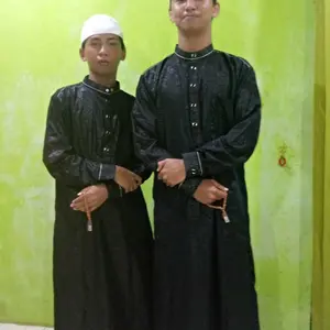 JUBAH GAMIS PRIA KANCING SNAP DI BAJU DAN DI TANGAN MODEL TERBARU MUBAROK COLLECTION