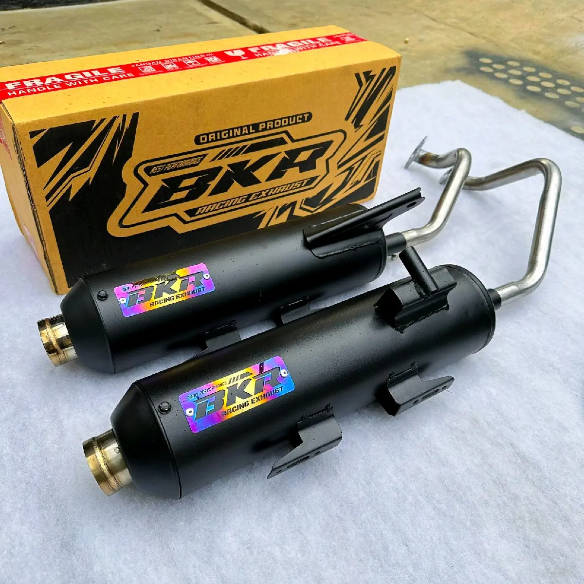 KNALPOT MONCONG SHIJIRO ORIGINAL BKR EXHAUST BEAT VARIO SCOOPY PCX NMAX AEROX GENIO MIO Karbu Motor Motorcycle Karbu Motor Motorcycle Racing Silincer