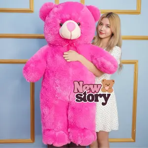 Boneka Beruang Teddy Bear Jumbo 85 cm Plastik Asli RASFUR Lembut & Halus Isi Silikon + Dacron Kualitas Tinggi BonekaJumbo