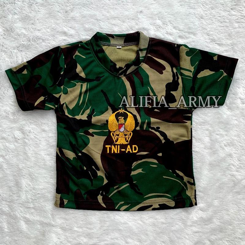 Product Introduction of Setelan kaos anak tangan pendek loreng malvinaz || Satu setel kaos dan celana loreng army bahan dryfit kids unisex Bordir Fashion 25