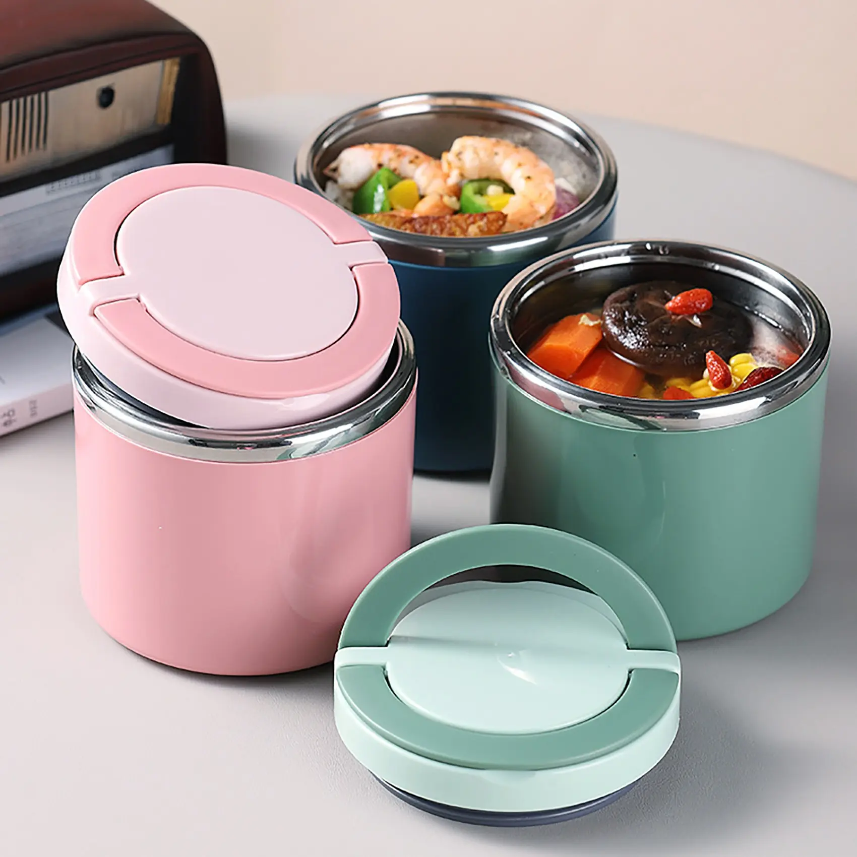Hộp Cơm Trưa Giữ Nhiệt, ED, Có Dung Tích 630ml / 1000ml, Bình giữ nhiệt, Làm Bằng Thép Không Gỉ, Hộp Đựng Lọ Súp Cách Nhiệt