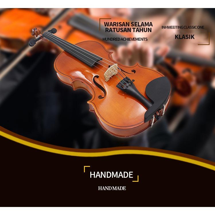4/4 biola untuk dewasa, anak-anak, dan remaja /alat musik gesek /biola anak /biola remaja /string instrument 7