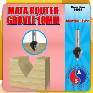 Mata Profil Router Ruter trimmer trimer solid V Vee Grovee Bits 10 mm Winston