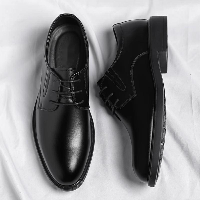 Sepatu kulit pria terbaru, nyaman dan berventilasi, cocok untuk musim semi dan gugur, kasual dan serbaguna, memiliki alas lunak, anti-selip, cocok untuk keperluan bisnis. 0